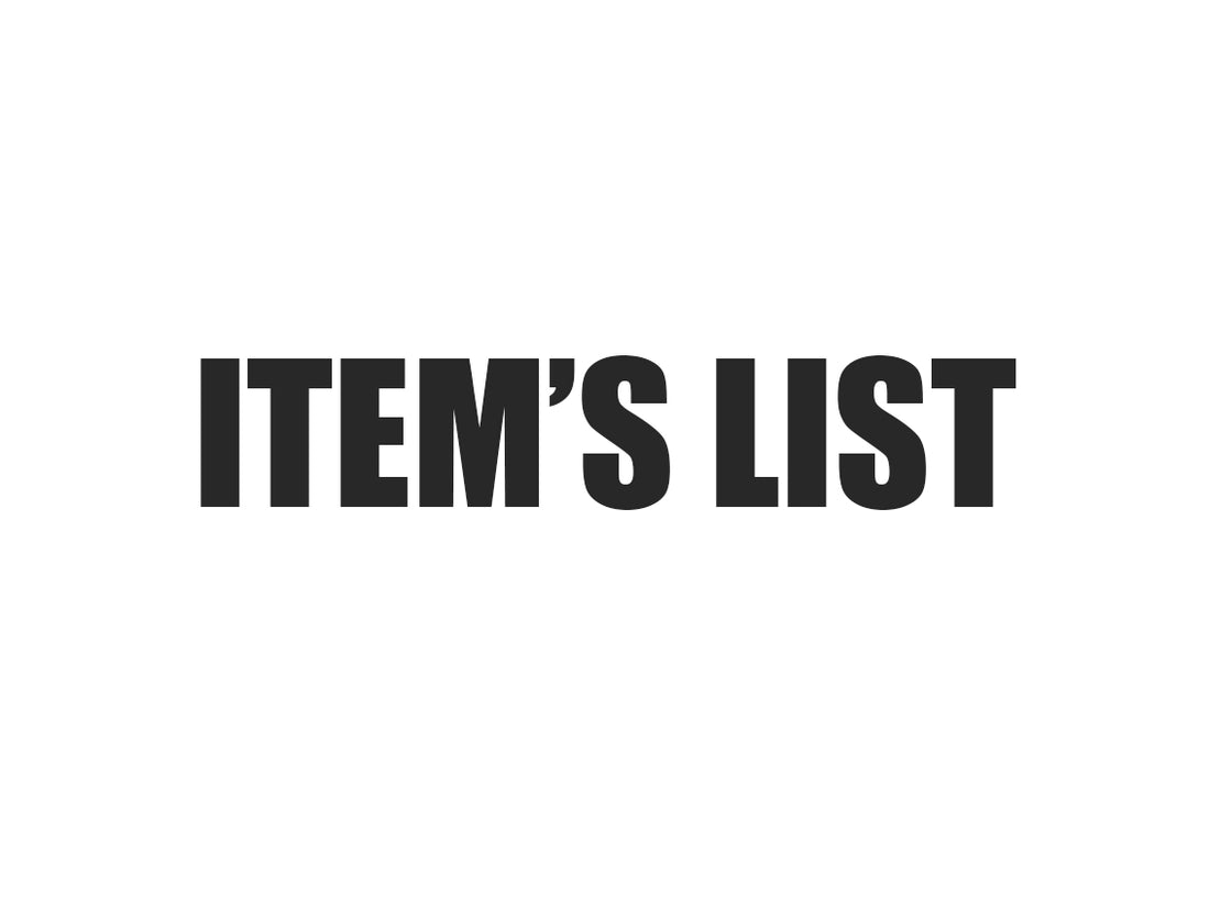 items list